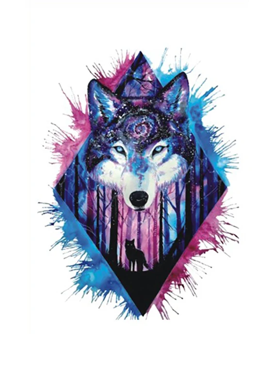 Blue Wolf Tattoo