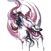 Pink Roar Wolf Tattoo