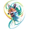 Watercolor Yell Wolf Tattoo