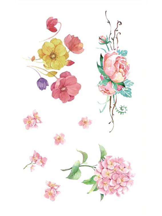Pink Flowers Tattoo