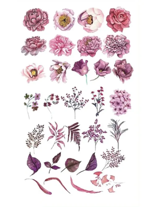 Small Pink Flowers Tattoo
