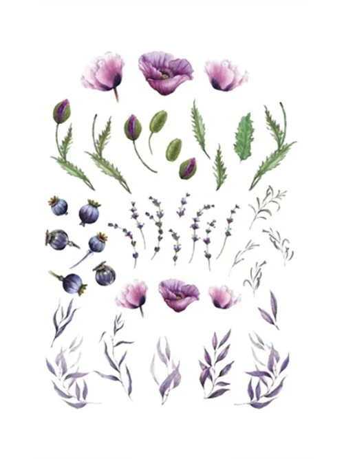 Small Purple Flower Tattoo