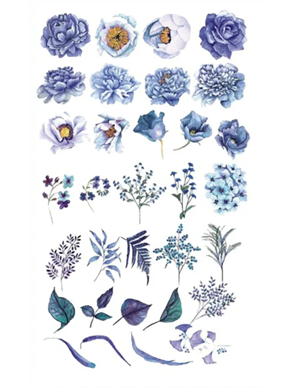Small Blue Flowers Tattoo
