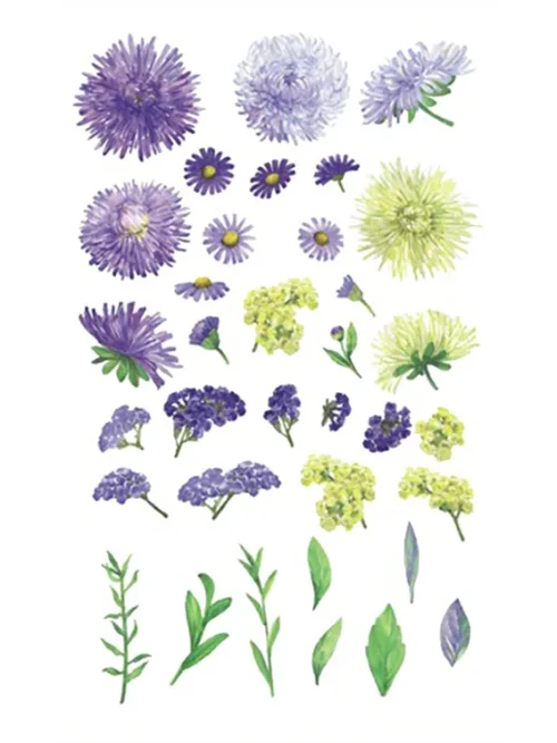 Purple Small Flowers Tattoo