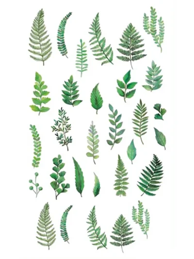 Green Plants Temporary Tattoo