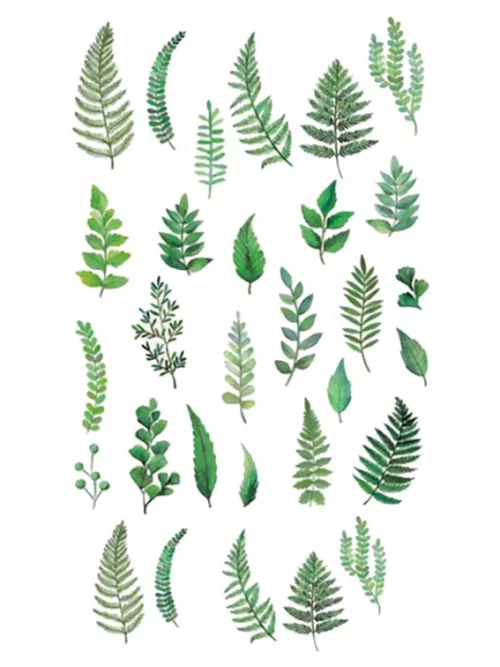 Green Plants Temporary Tattoo