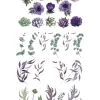 Purple Flowers Temporary Tattoo
