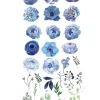 Blue Flowers Temporary Tattoo