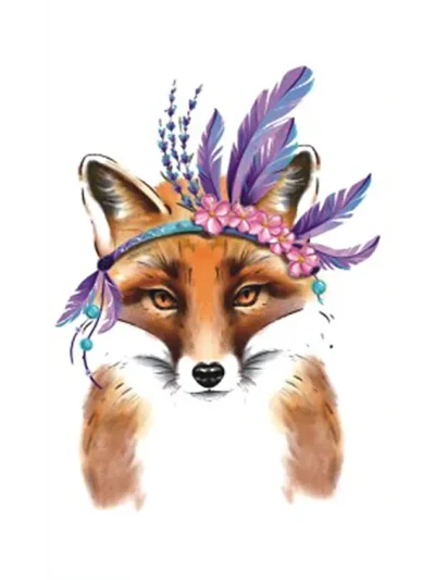 Feather Fox Tattoo