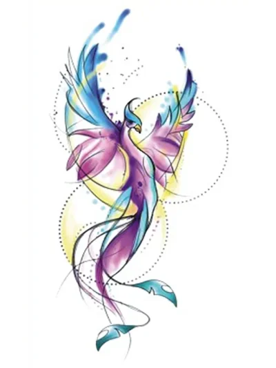 Phoenix Watercolor Tattoo