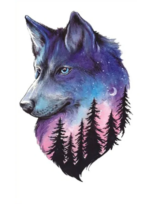 Forests Wolf Tattoo