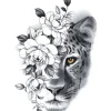 Flower Leopard Tattoo