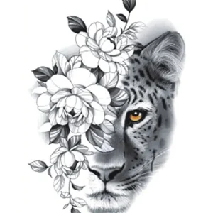 Flower Leopard Tattoo