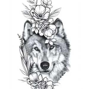 Eye Flower Wolf Tattoo