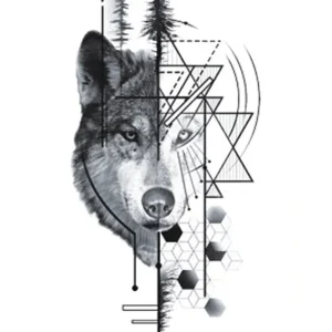 Geometry Wolf Tattoo