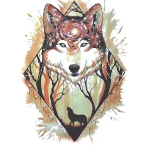 Color Wolf Tattoo