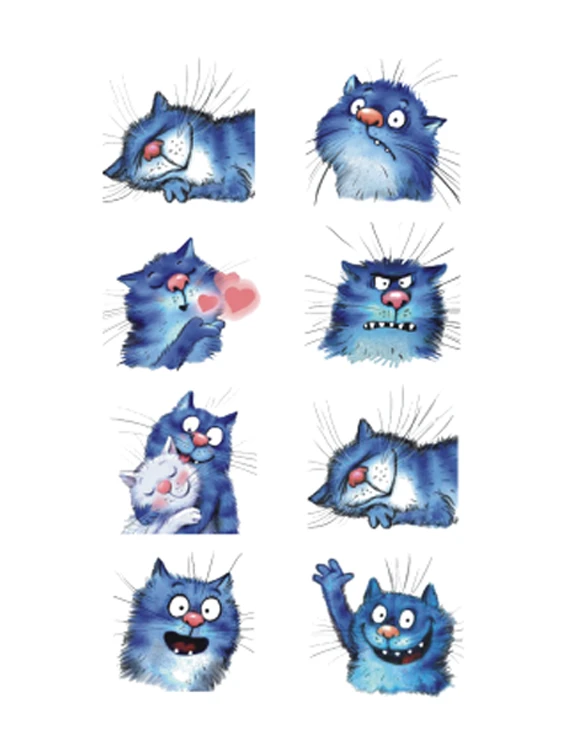 Blue Cat Tattoos