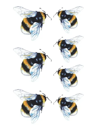 Eight Bee Temporary Tattoo