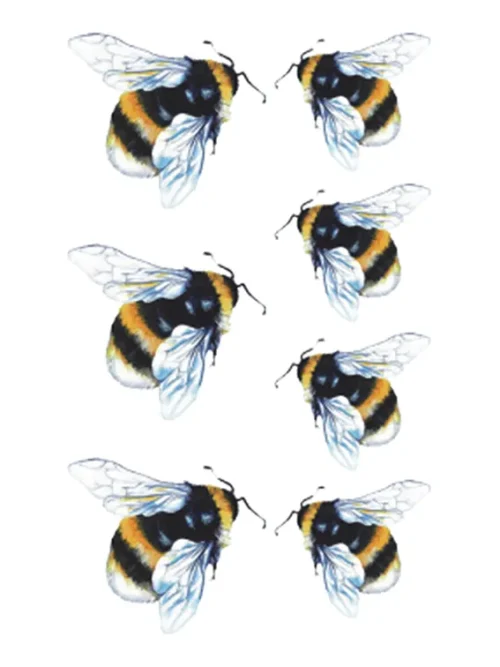 Eight Bee Temporary Tattoo