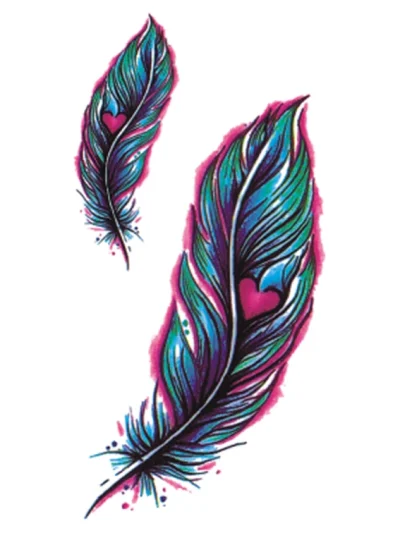 Feather Temporary Tattoo