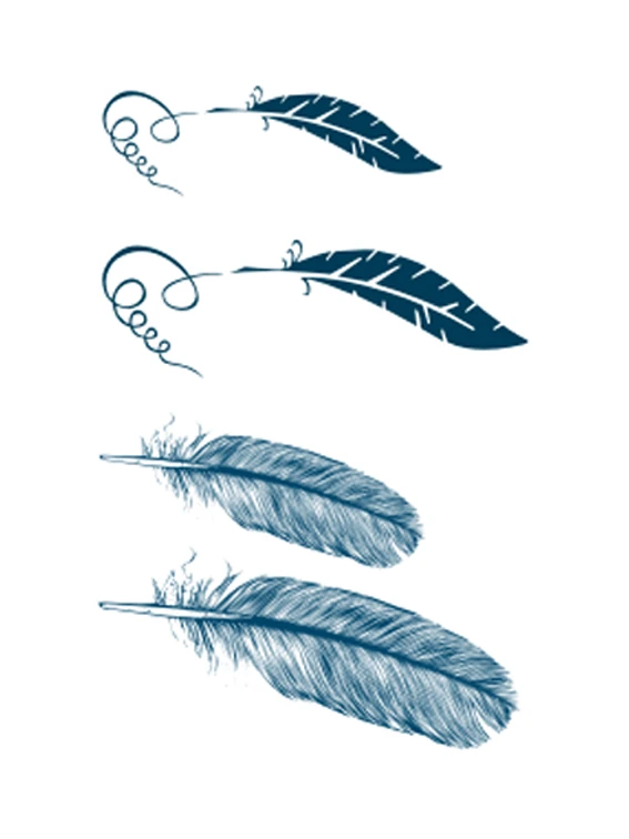 Blue Feather Tattoo