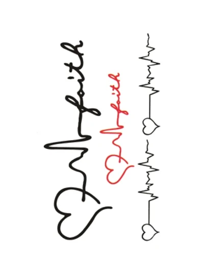 Love Electrocardiogram Tattoo