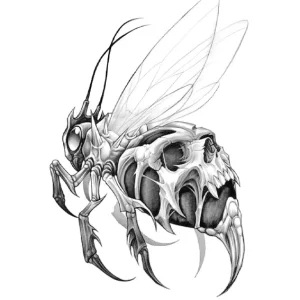 Evil Bee Temporary Tattoo