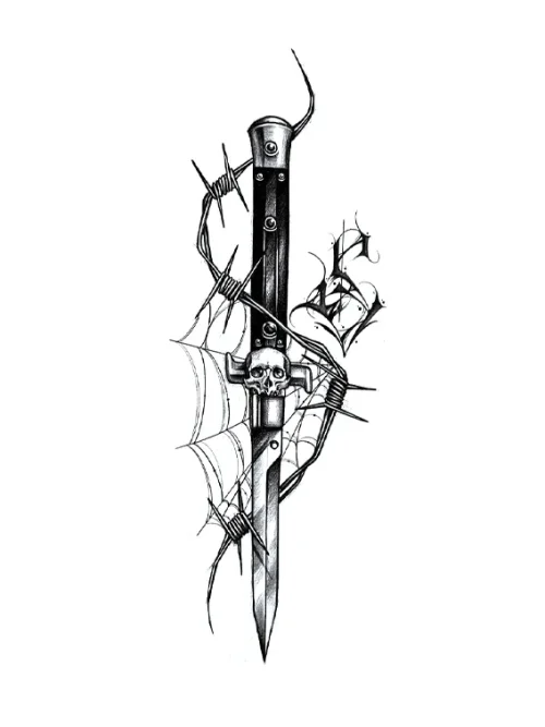 Skull Dagger Tattoo