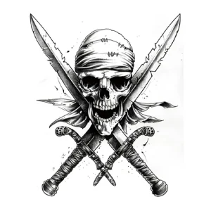 Pirate Flag Temporary Tattoo