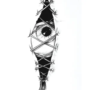Eyes Sewn On Tattoo