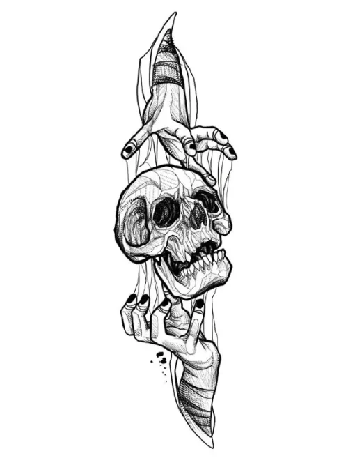 Skull Witchcraft Tattoo