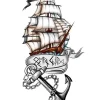 Color Boat Anchor Tattoo