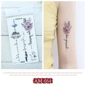 Love yourself Pink Tattoo