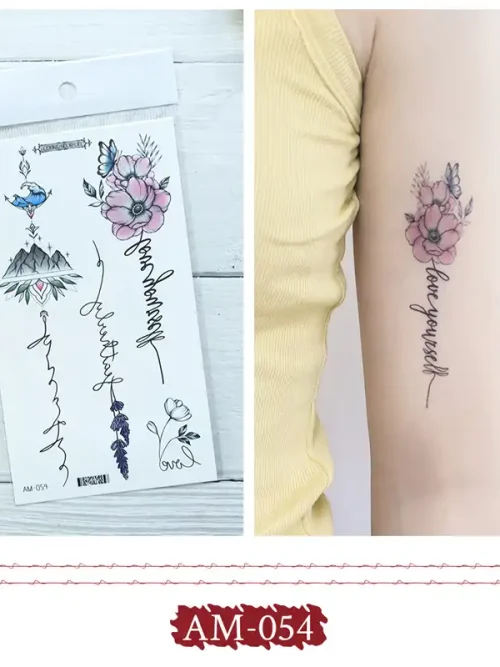 Love yourself Pink Tattoo