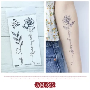 Love yourself Rose Tattoo