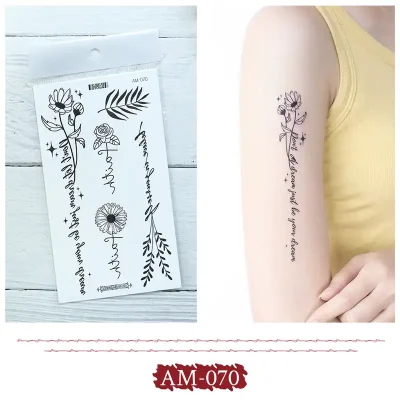 Flower Letter Tattoo