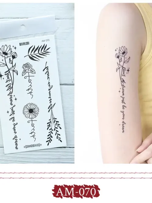 Flower Letter Tattoo