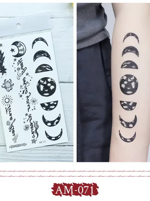 Black Moon Temporary Tattoo