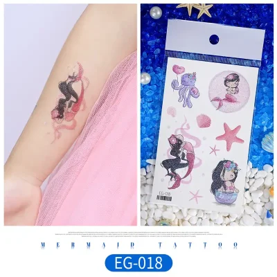 Dancing Mermaid Temporary Tattoo