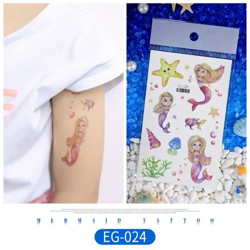 Smiling Mermaid Tattoo