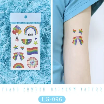 Rainbow Bowknot Tattoo