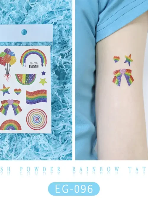 Rainbow Bowknot Tattoo