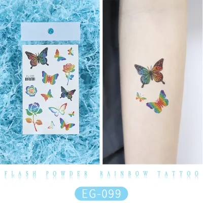 Butterfly Rainbow Tattoo
