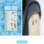 Feather Rainbow Tattoo