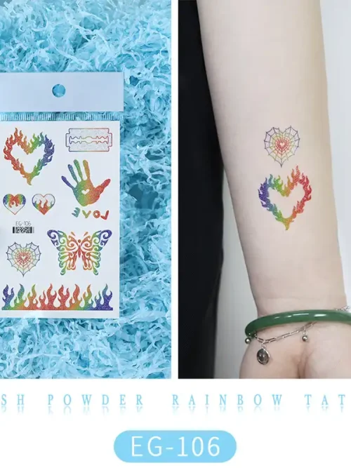 Flame Rainbow Tattoo