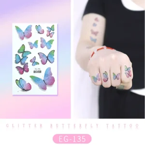 Glitter Butterflies Tattoo