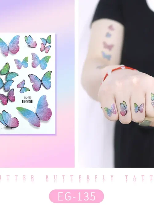 Glitter Butterflies Tattoo