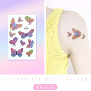 Dreamy Sparkling Butterfly Temporary Tattoo