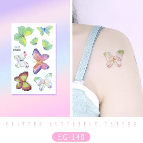 Beautiful Sparkling Butterfly Tattoo