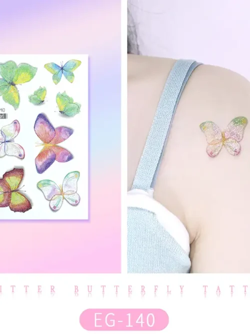 Beautiful Sparkling Butterfly Tattoo